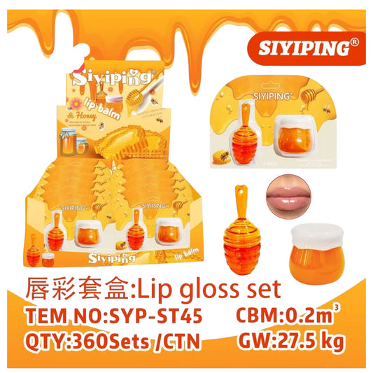 SIYIPING HONEY LIP BALM 2 PACK 12PCS DISPLAY