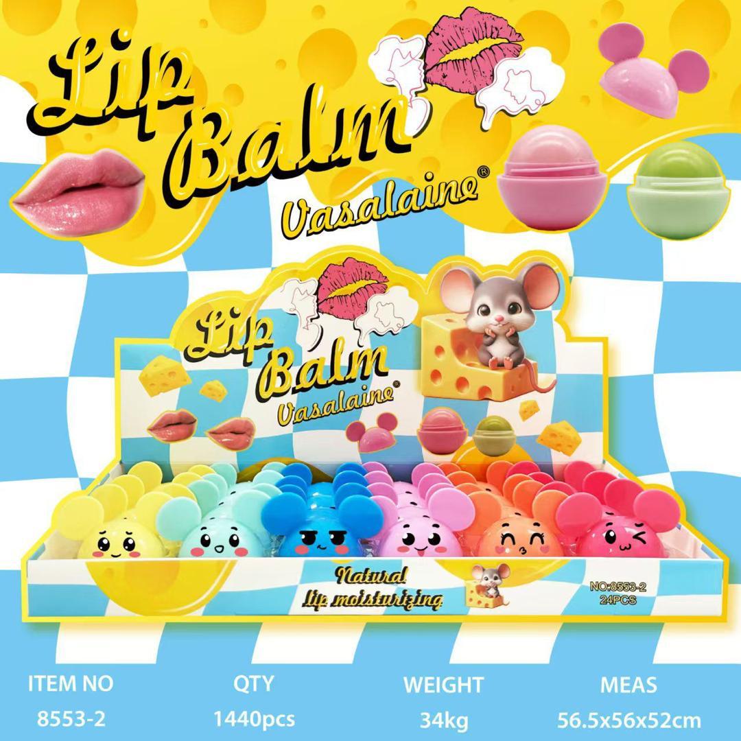 NATURAL LIP MOISTURIZING LIP BALM VASELINE 24 PCS DISPLAY NO.8553-2