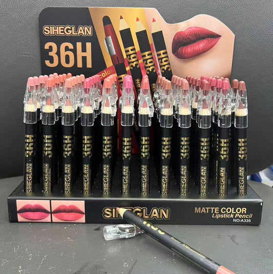 SIHEGLAN MATTE COLOR LIPSTICK PENCIL 72 PCS DISPLAY NO.A335