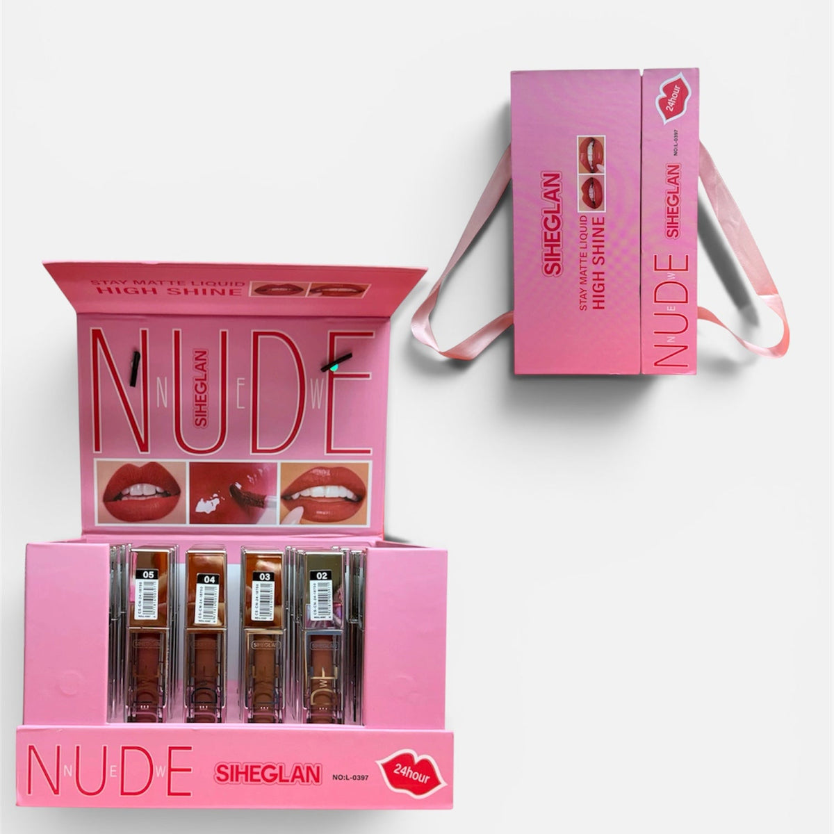 SIHEGLAN STAY MATTE LIQUID LIP GLOSS 24 PCS DISPLAY (NO:L-0397)