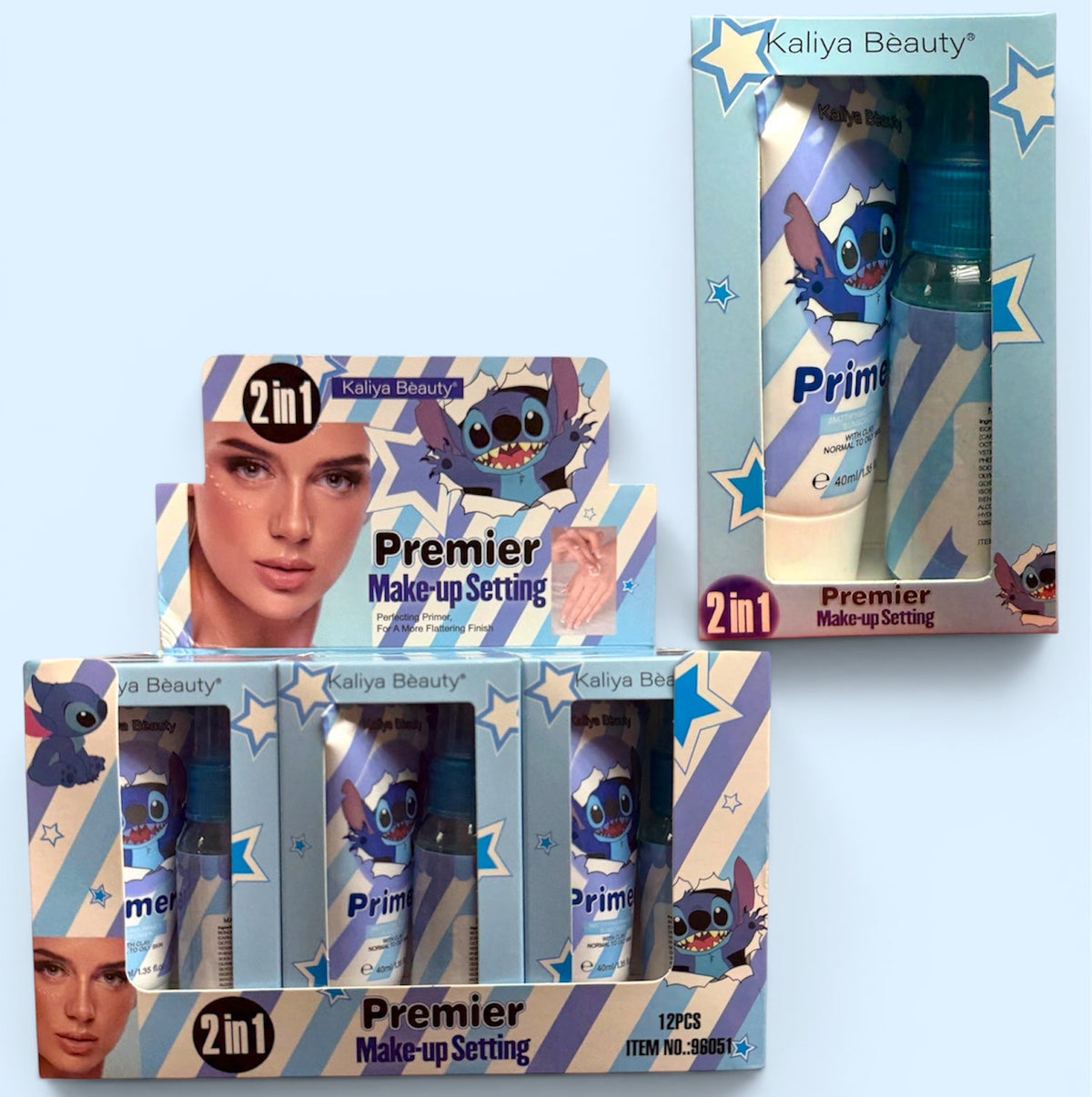 KALIYA BEAUTY 2 IN 1 PREMIER MAKEUP SETTING 12 PCS DISPLAY NO.96051