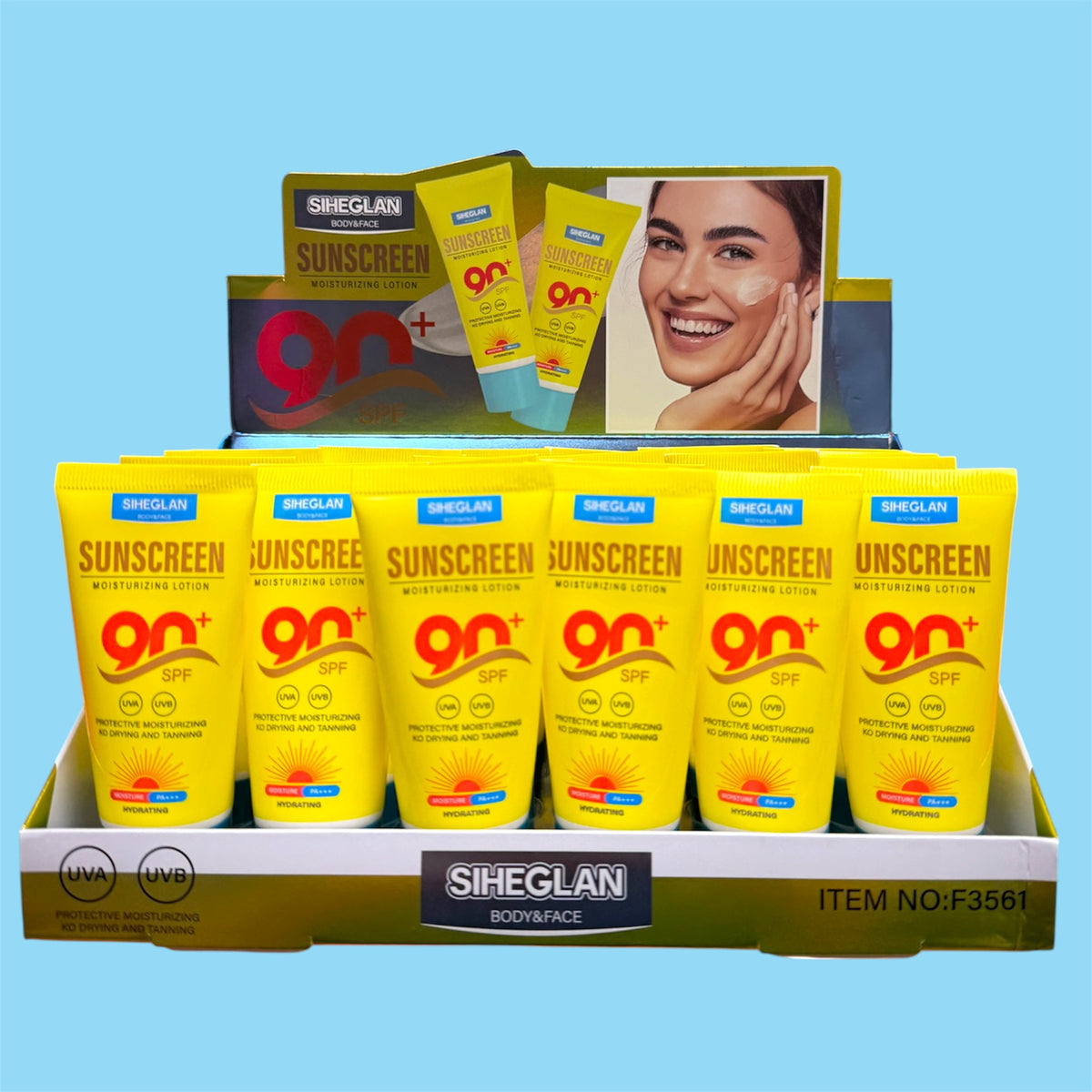 SIHEGLAN MOISTURIZING SUNSCREEN 24 PCS DISPLAY NO.F3561
