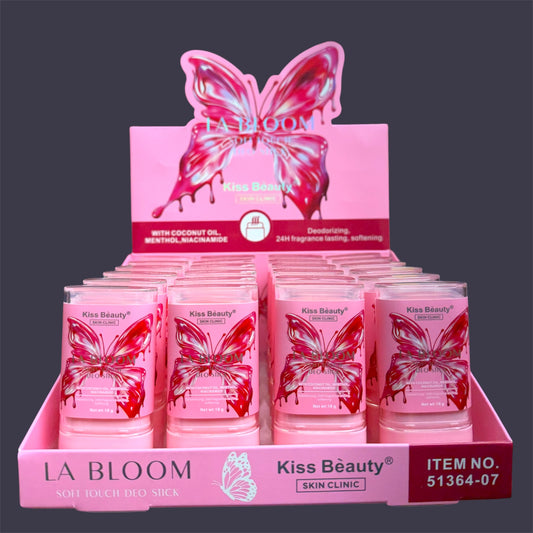 KISS BEAUTY BUTTERFLY SOFT DEODORANT STICK 24 PCS DISPLAY NO.51364-07