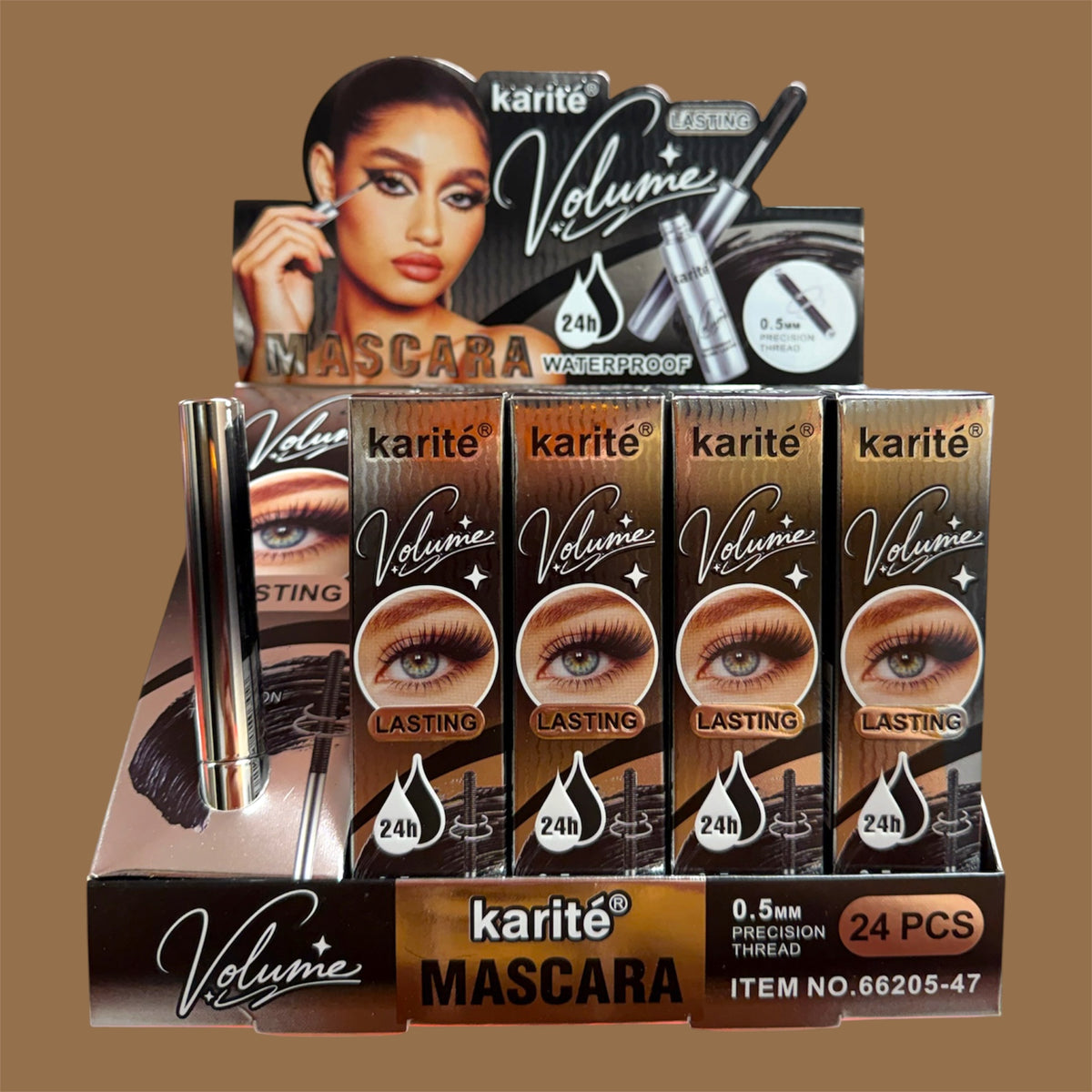 KARITE MASCARA 0.5 MM PRECISION THREAD 24 PCS DISPLAY NO. 66205-47