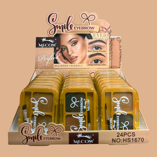 MECOW EYEBROW POWDER 24 PCS DISPLAY NO.HS1670