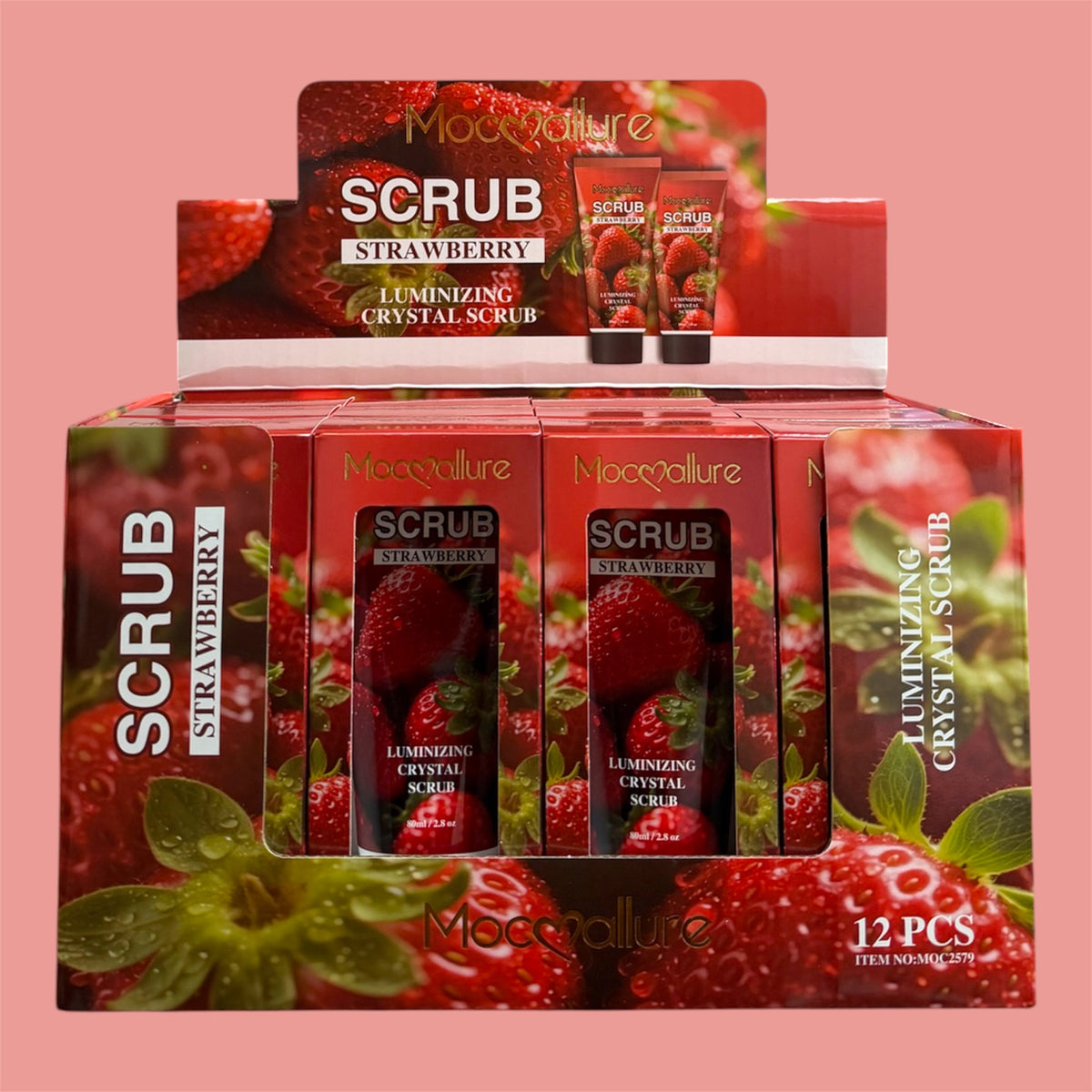 MOC❤️ALLURE STRAWBERRY SCRUB 12 PCS DISPLAY NO.MOC2579
