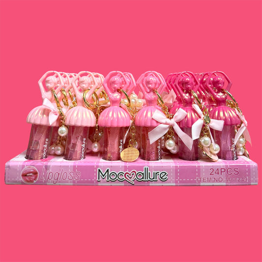 MOC❤️ALLURE BALLERINA TOP LIP GLOSS 24 PCS DISPLAY (NO:Moc2498)