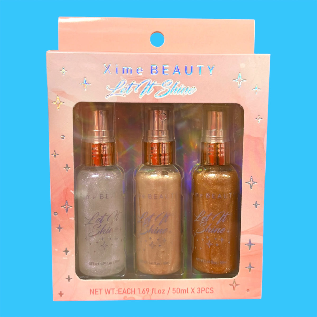 XIME BEAUTY LET IT SHINE SPRAY 3 PCS DISPLAY
