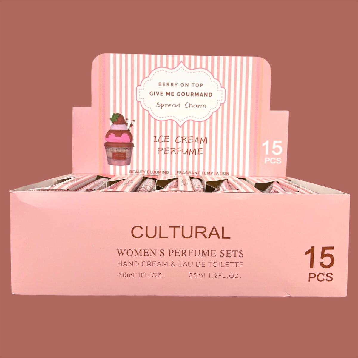 CULTURAL WOMEN’S PERFUME SET SPREAD CHARM 15 PCS DISPLAY