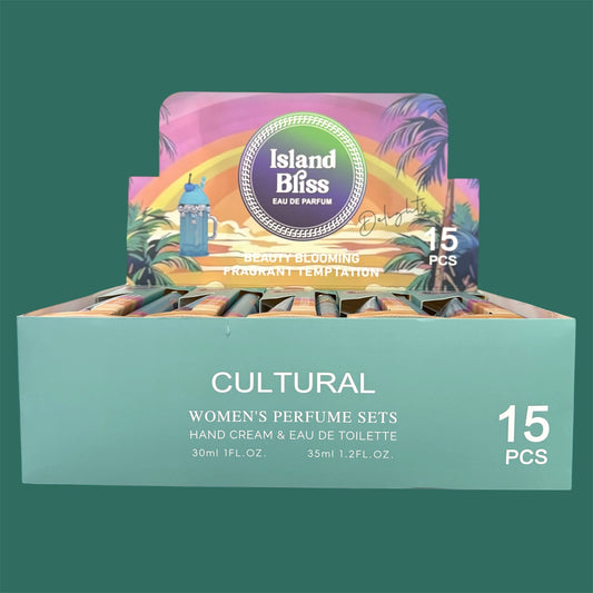 Cultural WOMEN’S PERFUME SET ISLAND BLISS HAND CREAM 15 PCS DISPLAY