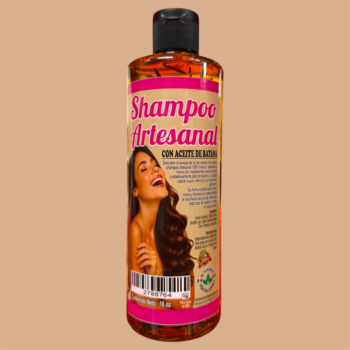 SHAMPOO ARTESANAL CON ACRITE DE BATANA/SHAMPOO WITH BATANA OIL 2 PCS