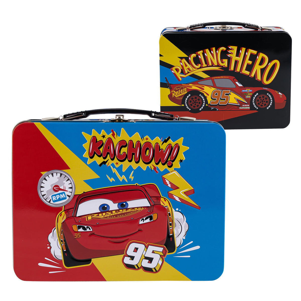 PIXAR LIGHTENING MCQUEEN METALLIC LUNCH BOX 1 PC