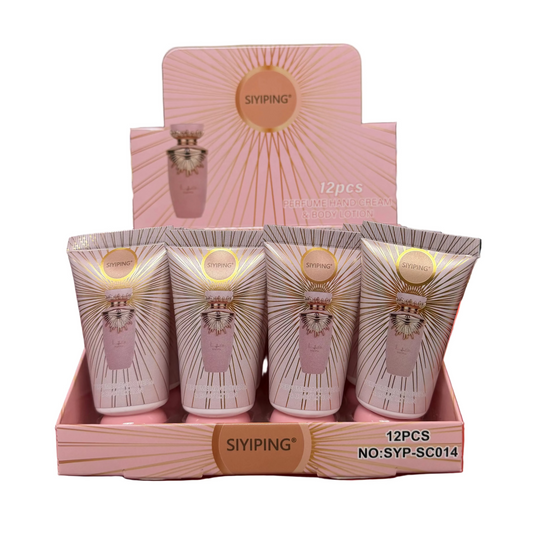 SIYIPING PERFUME HAND CREAM & BODY LOTION 12 PCS DISPLAY NO:SYP-SC014