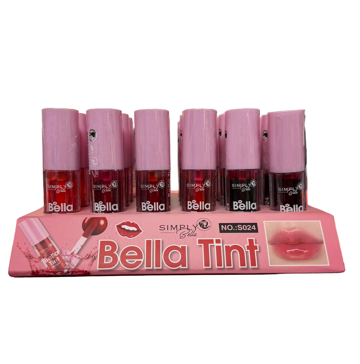 BELLA TINT KISS LIP GLOSS 24 PCS DISPLAY S024
