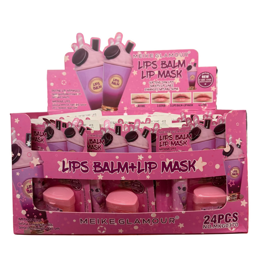 MEIKE GLAMOUR LIP BALM WITH LIP MASK 24 PCS DISPLAY MKG0370