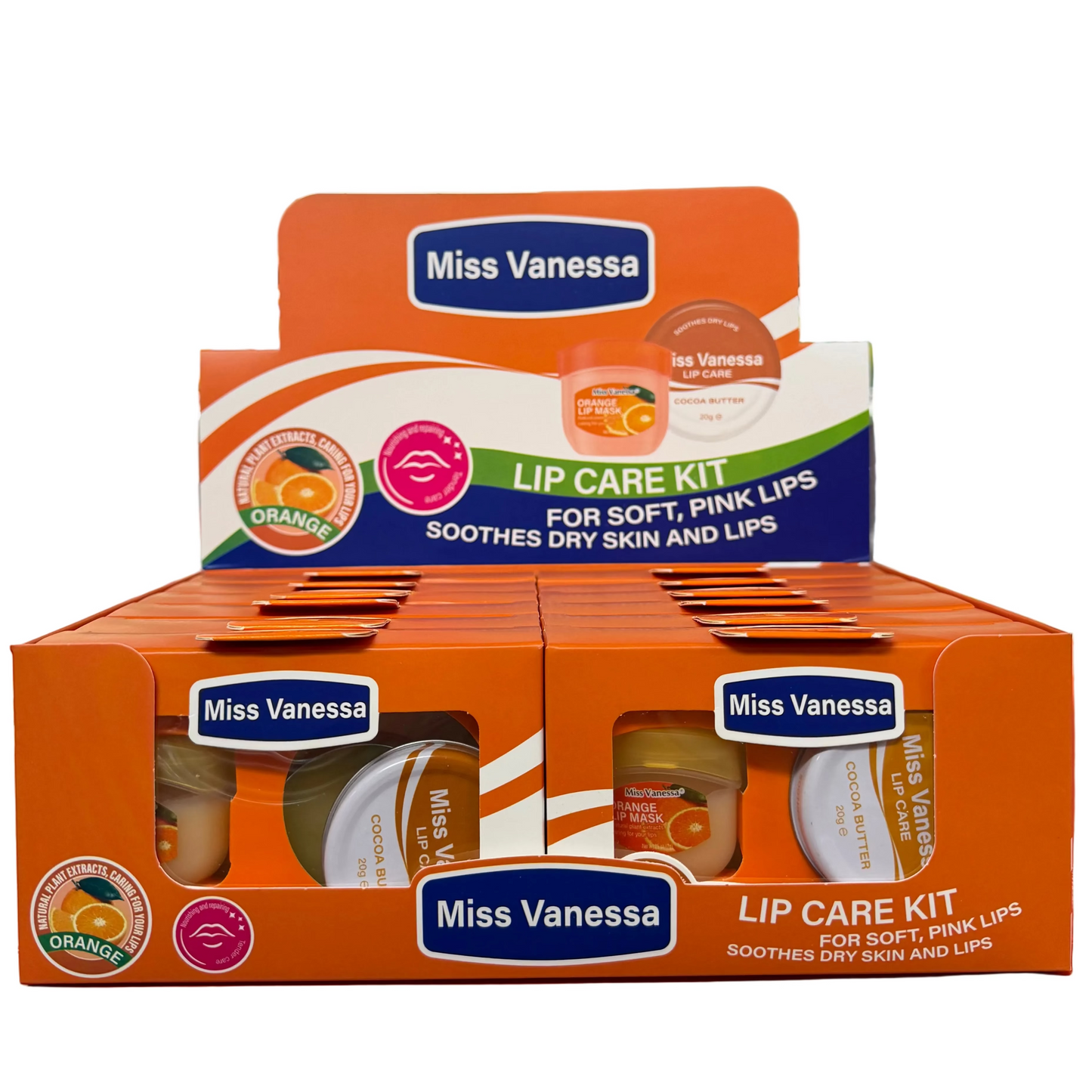 MISS VANESSA ORANGE LIP CARE KIT 12 PCS DISPLAY M7195