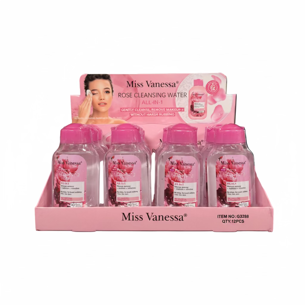 MISS VANESSA ROSE CLEANSING WATER ALL-IN-1, 12 PCS DISPLAY NO.G3288