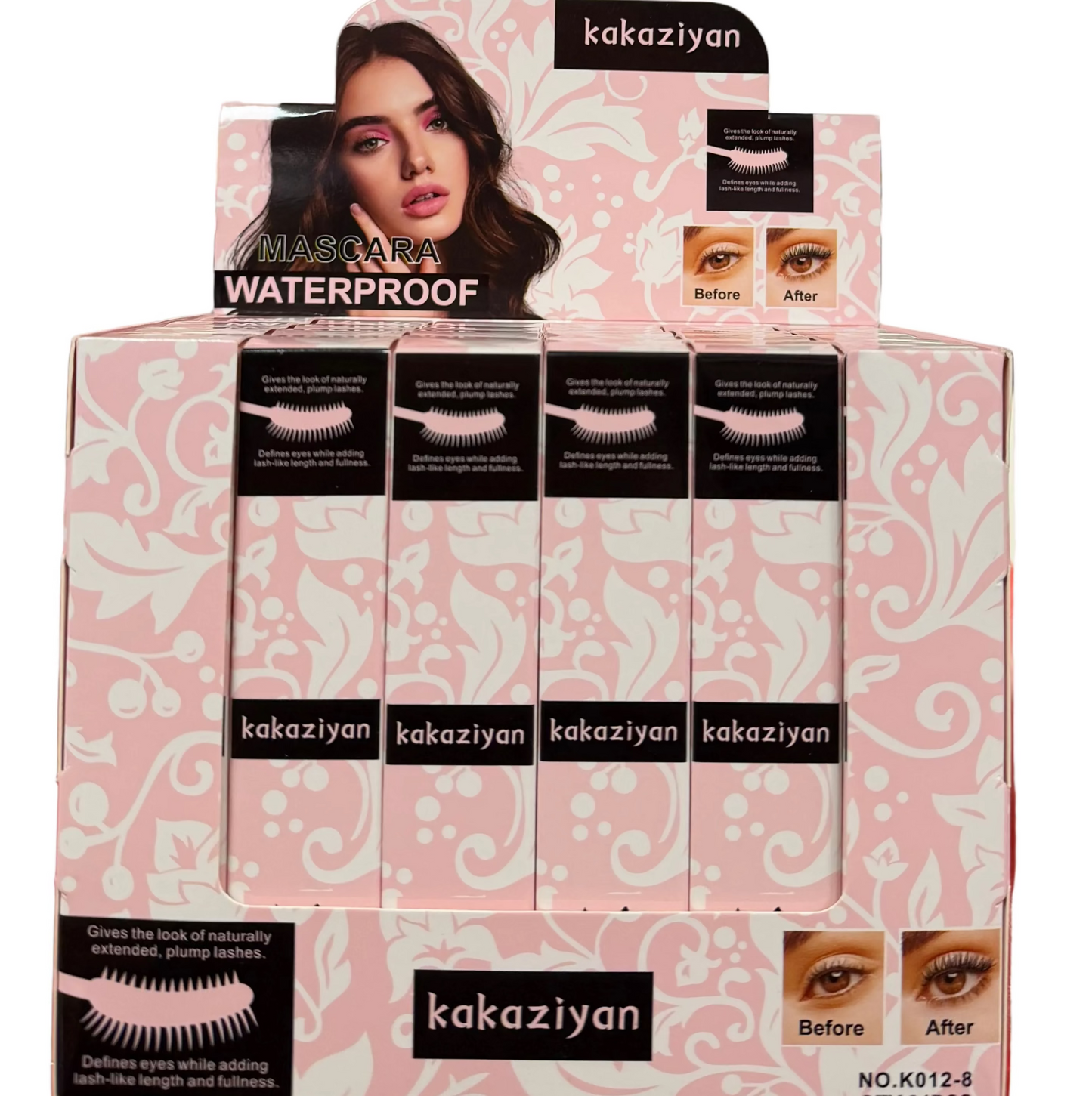 KAKAZIYAN WATERPROOF MASCARA 24 PCS DISPLAY NO.K012-8
