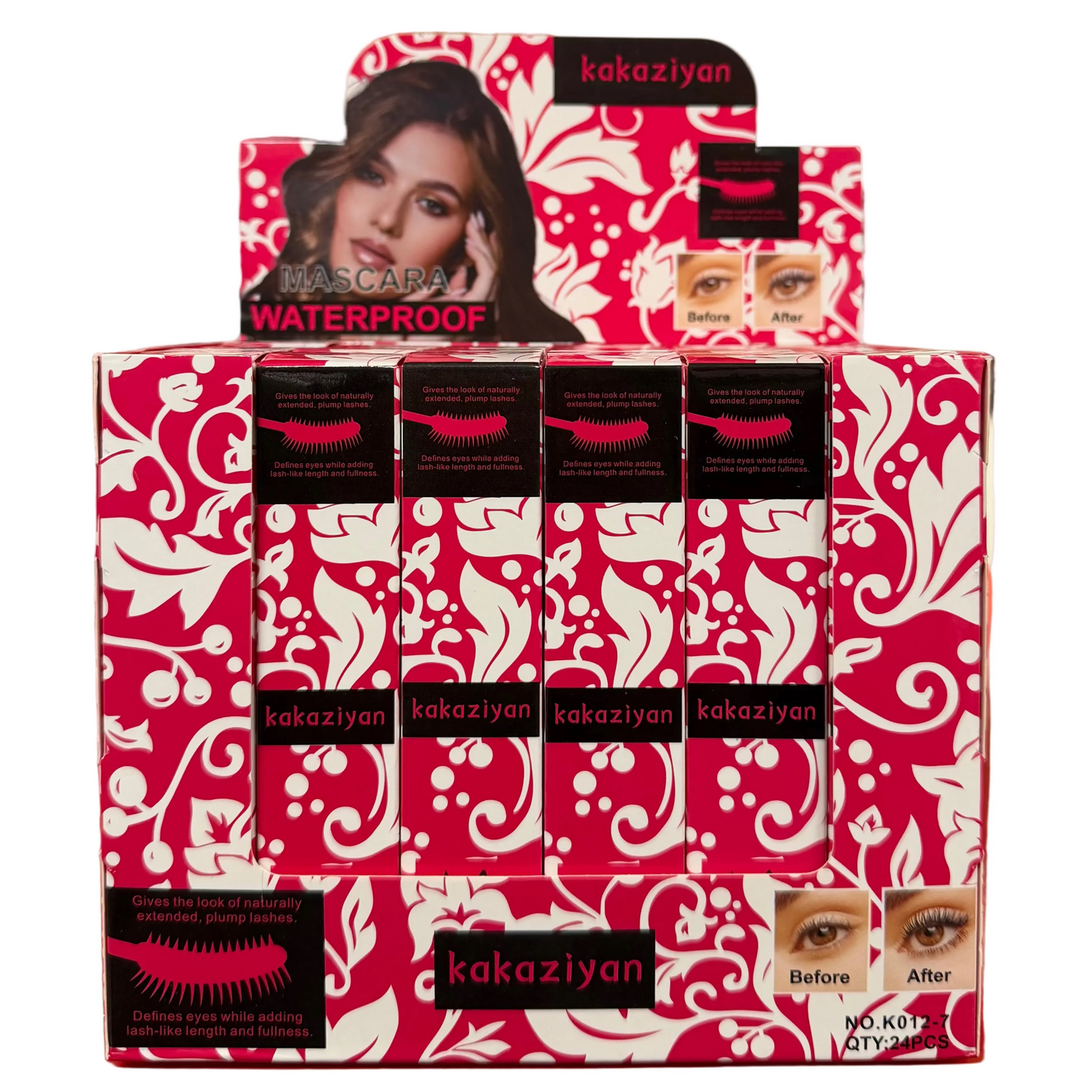 KAKAZIYAN WATERPROOF MASCARA 24 PCS DISPLAY NO.K012-7