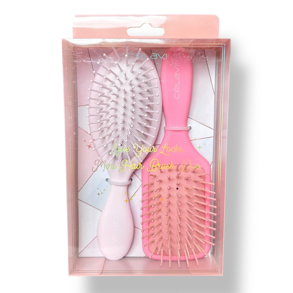 CELAVI MINI HAIR BRUSH 2 IN 1 ROSE 1 PC