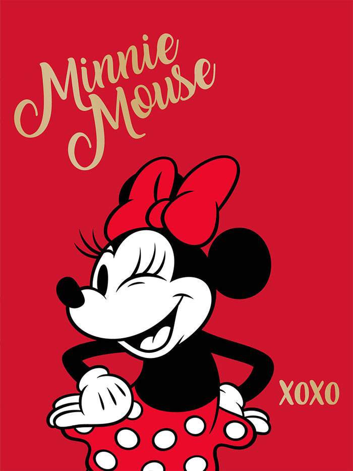 "XOXO" MINNIE TWIN/FULL DISNEY RACHELLE BLANKET