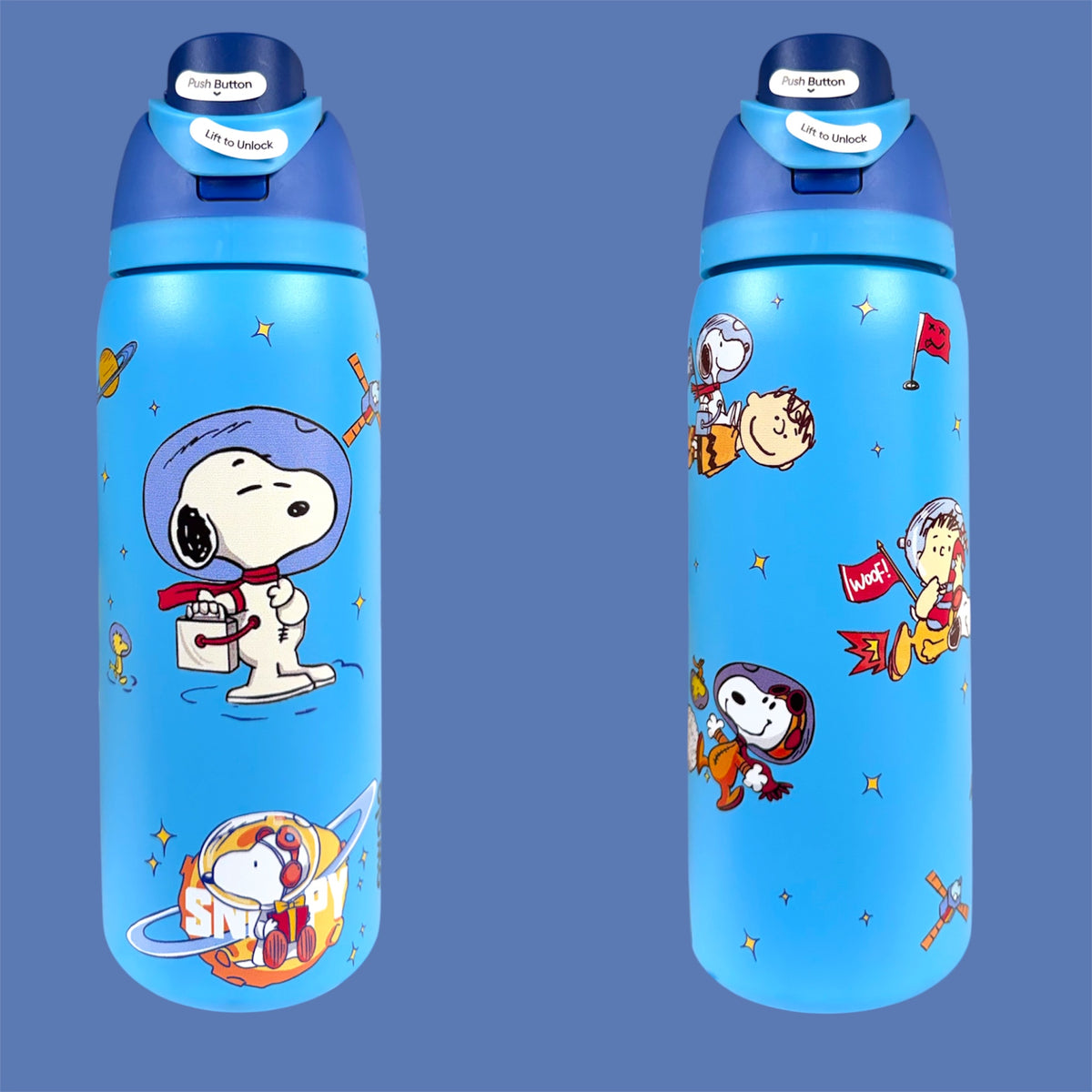 (#10) WHITE DOG SPACE WATER CANISTER WITH BUILT IN STRAW 32 OZ./945 ML 1 PC