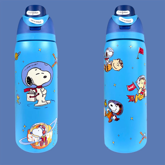 (#10) WHITE DOG SPACE WATER CANISTER WITH BUILT IN STRAW 32 OZ./945 ML 1 PC