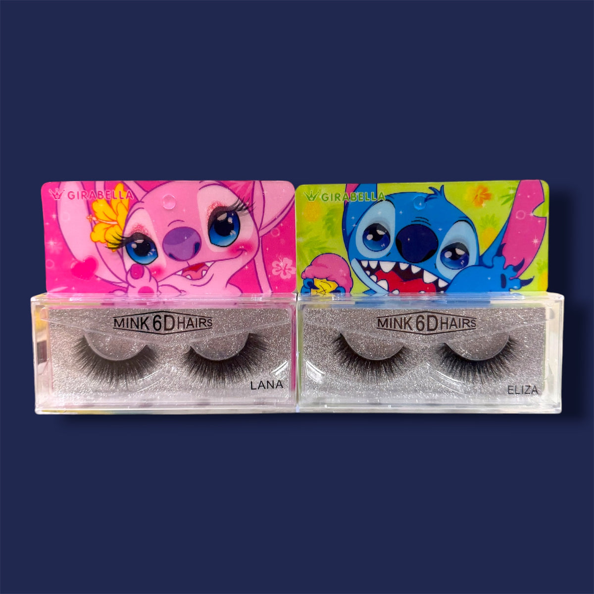 BLUE & PINK ALIEN FAKE EYELASH COMBO 12 PCS