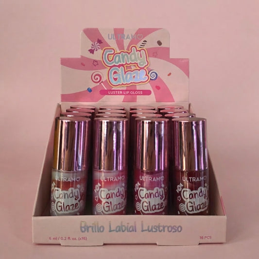 CANDY GLAZE LUSTER LIP GLOSS 16 PCS DISPLAY