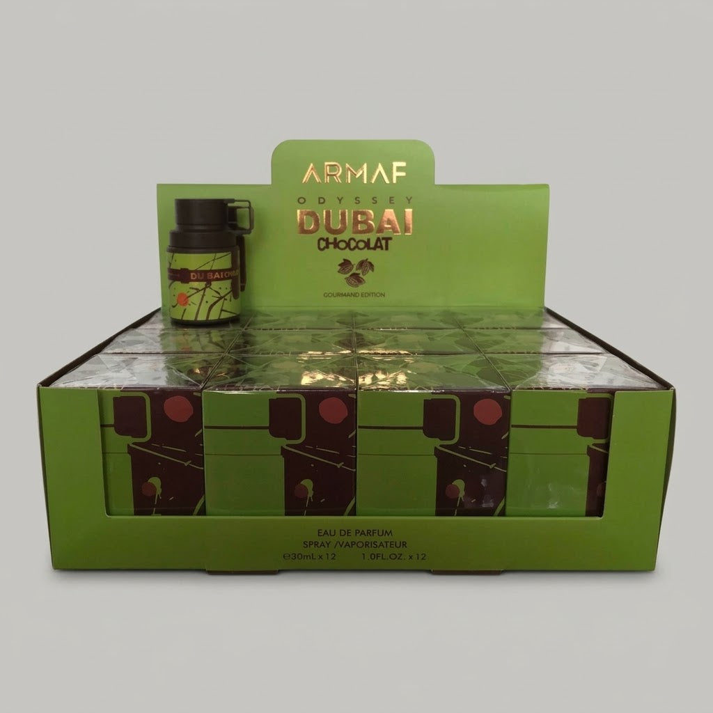 ODDESSY DUBAI CHOCOLATE PERFUME 12 PCS DISPLAY