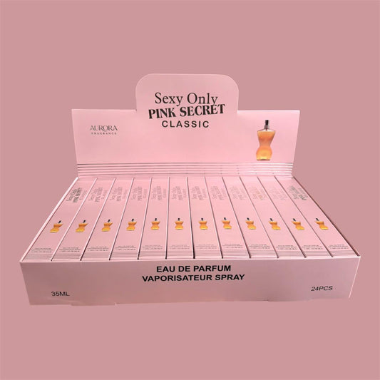SEXY ONLY PINK SECRET TRAVEL SIZE PERFUME 24 PCS DISPLAY H101-021