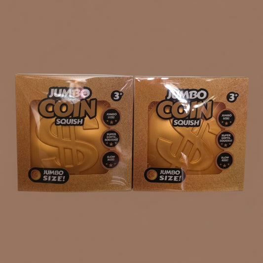 SQUISHY JUMBO COIN TOY 2 PCS
