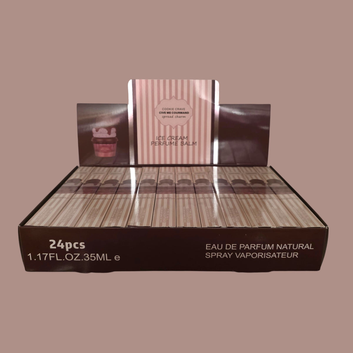 COOKIE CRAVE ICE CREAM TRAVEL SIZE PERFUME 24 PCS DISPLAY SYP-PF93