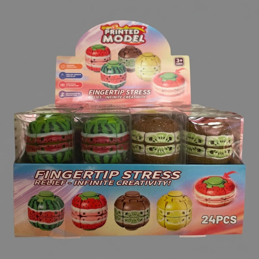 PRINTER MODEL FRUIT FINGER SPIN TOY 24 PCS DISPLAY
