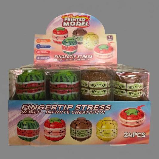 PRINTER MODEL FRUIT FINGER SPIN TOY 24 PCS DISPLAY