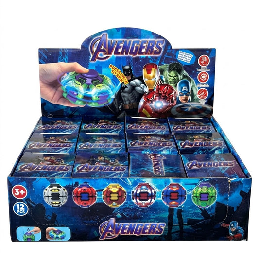 SUPER HERO SPIN FINGER TOY 12 PCS DISPLAY