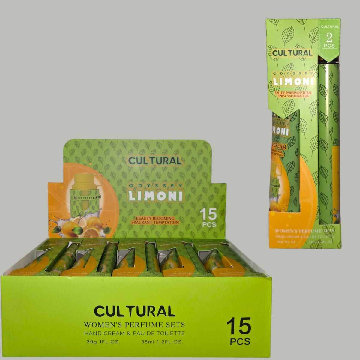 ODDESSY LIMONI WOMEN'S PERFUME SET 15 PCS DISPLAY