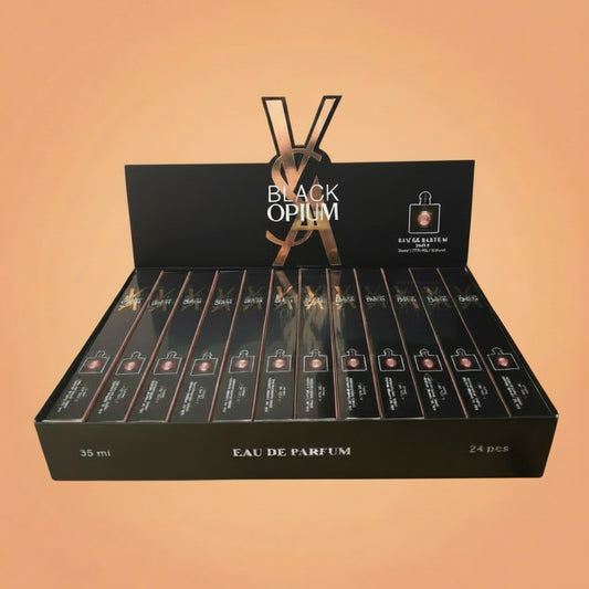 BLACK OPIUM TRAVEL SIZE PERFUME 24 PCS DISPLAY 1912-6
