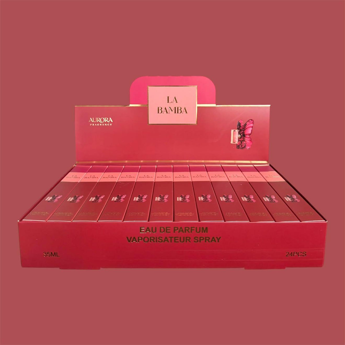 PINK BUTTERFLY TRAVEL SIZE PERFUME 24 PCS DISPLAY H101-002