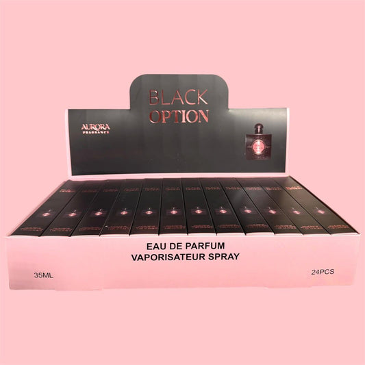 BLACK OPTION TRAVEL SIZE PERFUME 24 PCS DISPLAY H101-007