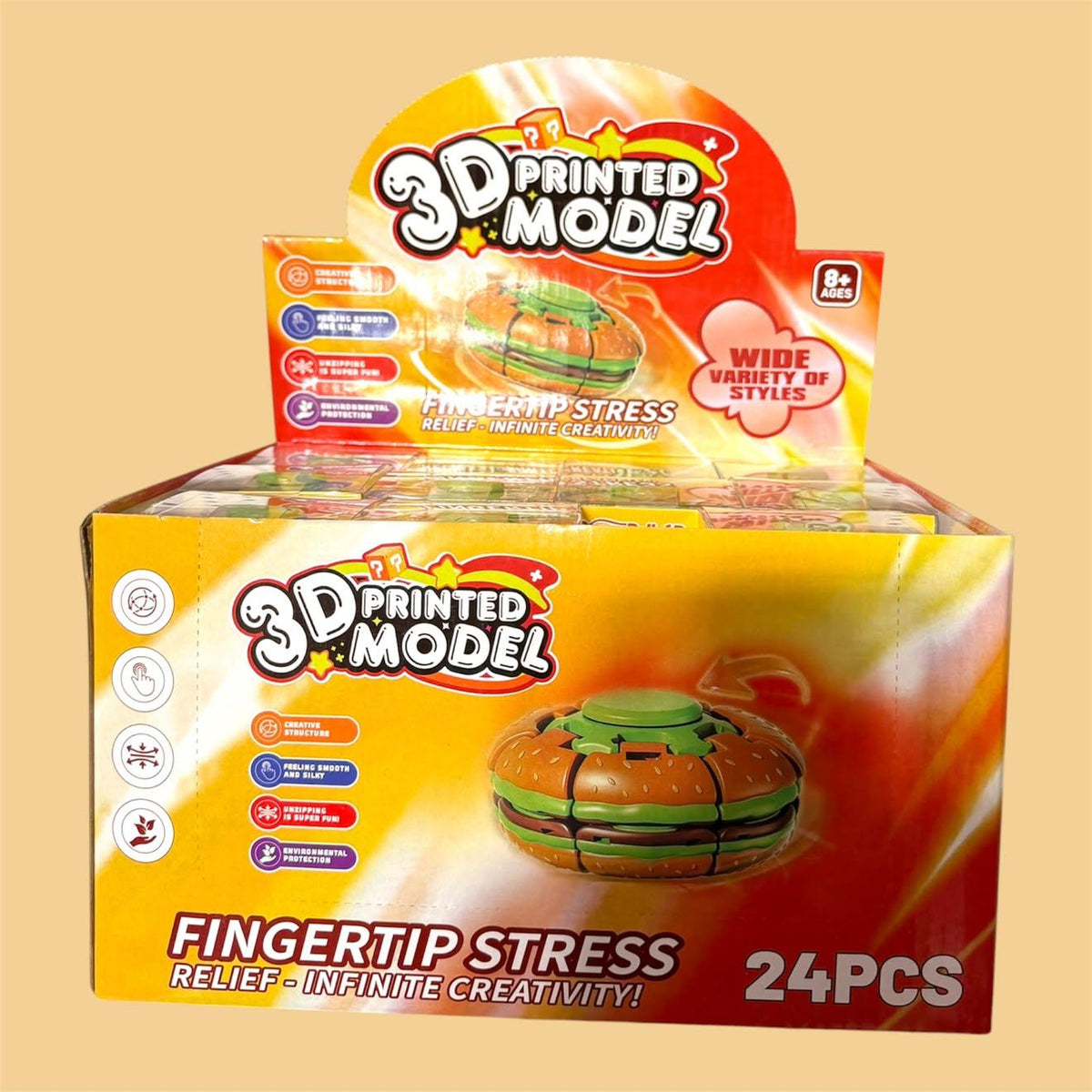 BURGER FINGER TOY 24 PCS DISPLAY