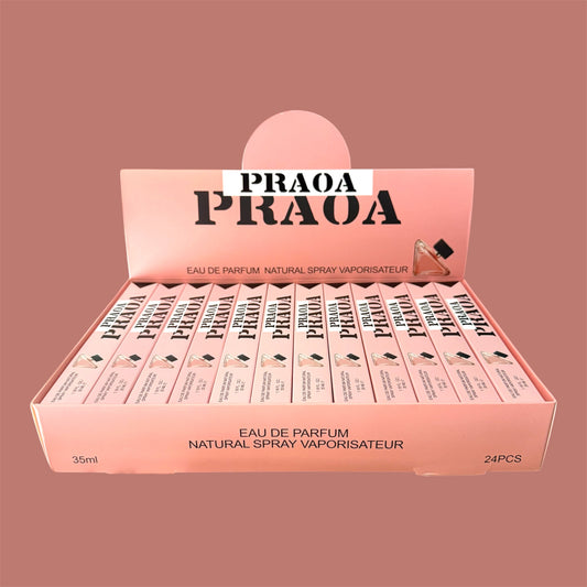 PRAOA TRAVEL SIZE PERFUME 24 PCS DISPLAY B100-88