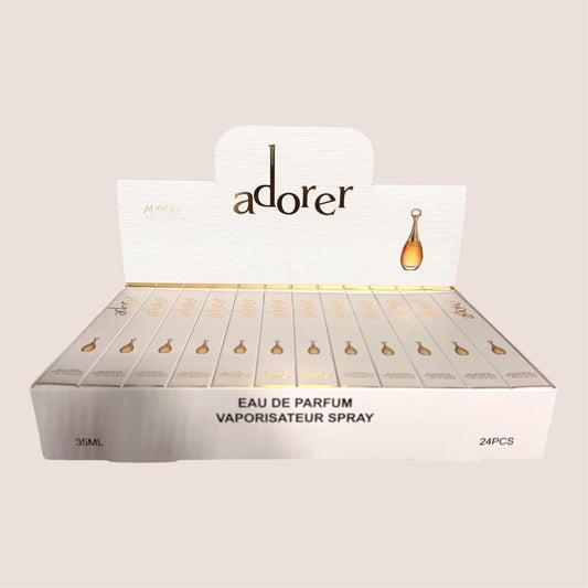 ADORER TRAVEL SIZE PERFUME 24 PCS DISPLAY H101-011