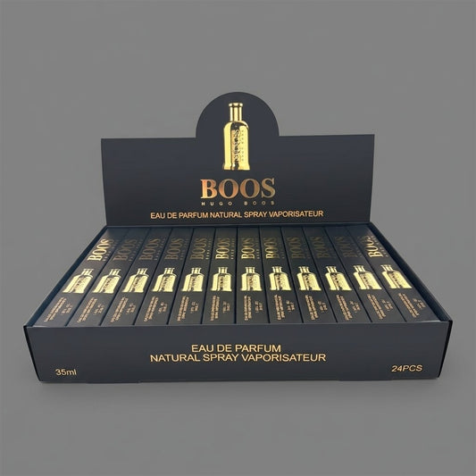 BOOS GOLD TRAVEL SIZE PERFUME 24 PCS DISPLAY B100-39