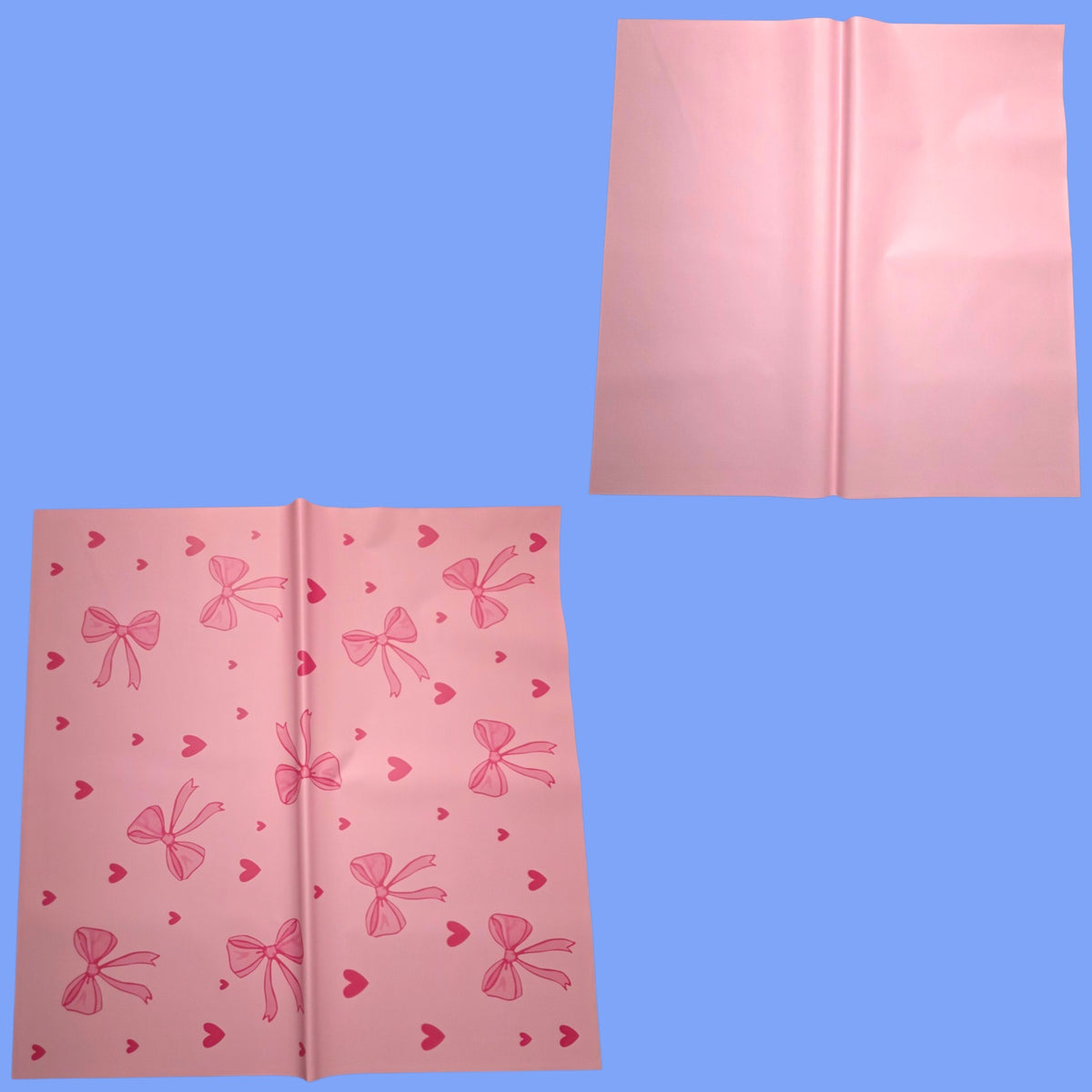 HEARTS & BOWS PRINT PINK KOREAN PAPER 20 PCS