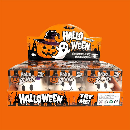HALLOWEEN GHOST SQUISHY 6 PCS DISPLAY