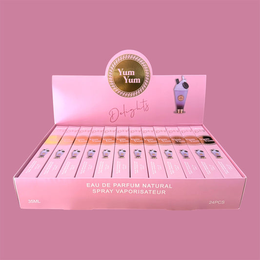YUM YUM DELIGHT TRAVEL SIZE PERFUME 24 PCS DISPLAY H100-028