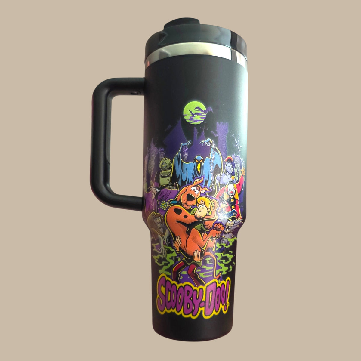 (#68) SCOOBY BLACK S-WATER CANISTER WITH STRAW 40 OZ./1.18 L 1 PC