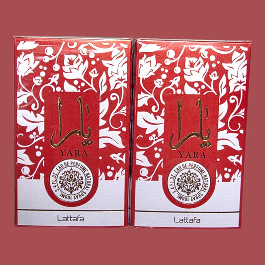 (LARGE) DARK RED PERFUME 3.4 OUNCES 100 ML 2 PCS