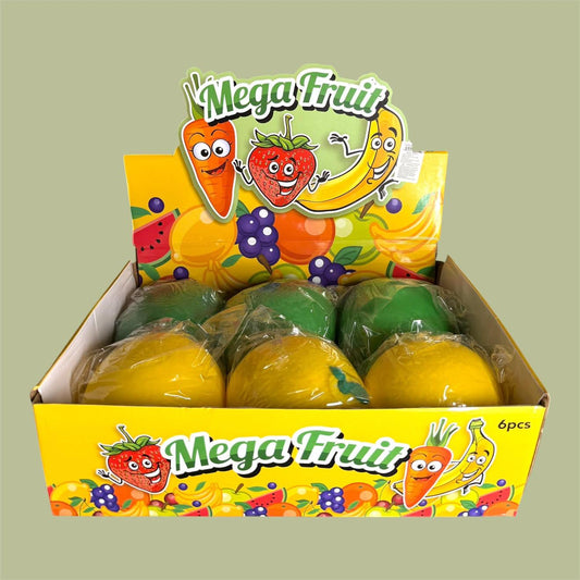 MEGAFRUIT SQUISHY TOY FRUIT 6 PCS DISPLAY